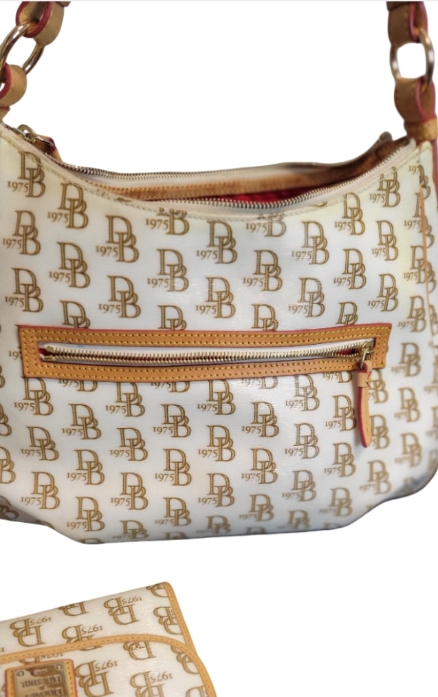 Authentic Dooney & Bourke 1975 retro anniversary shoulder bag and matching wallet set ♥️