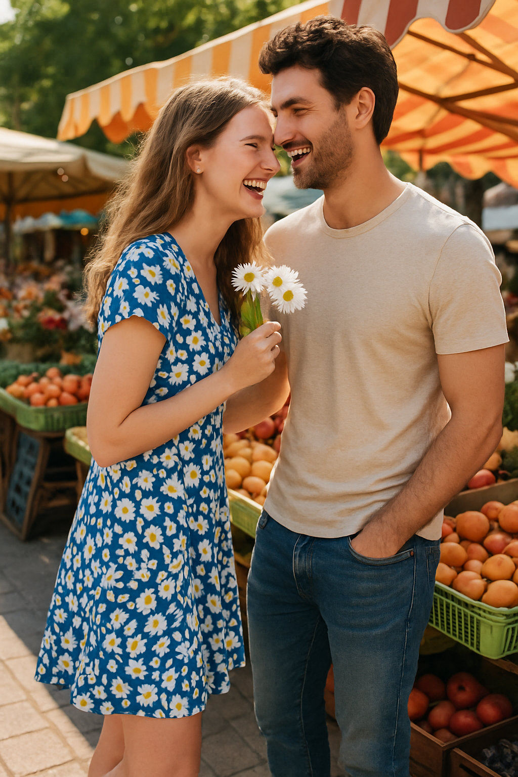 Fortune + Ivy Blue Floral V-Neck Fit & Flare Dress | Cottagecore