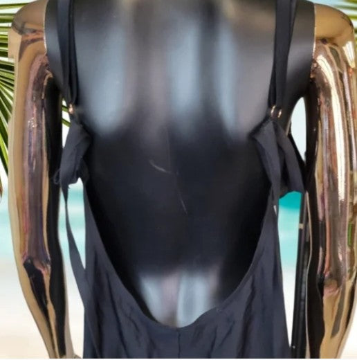 GORGEOUS PLUS SIZED BLACK TANKINI SWIM TOP EXTRA LONG! MINT CONDITION!