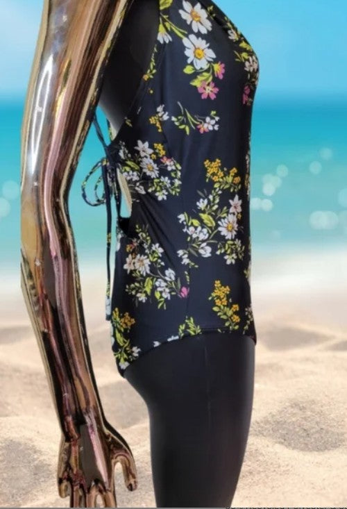 Cute Beach Betty Miracle Brands Floral Slim One Piece Swimsuit Mint Condition!