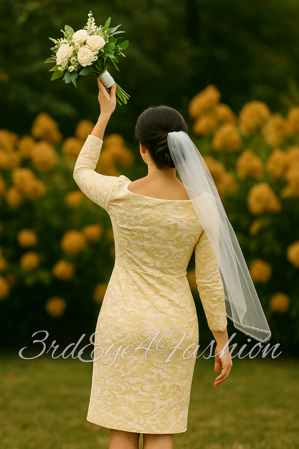 ✨ VINTAGE GOLD BROCADE LACE MINI DRESS ✨