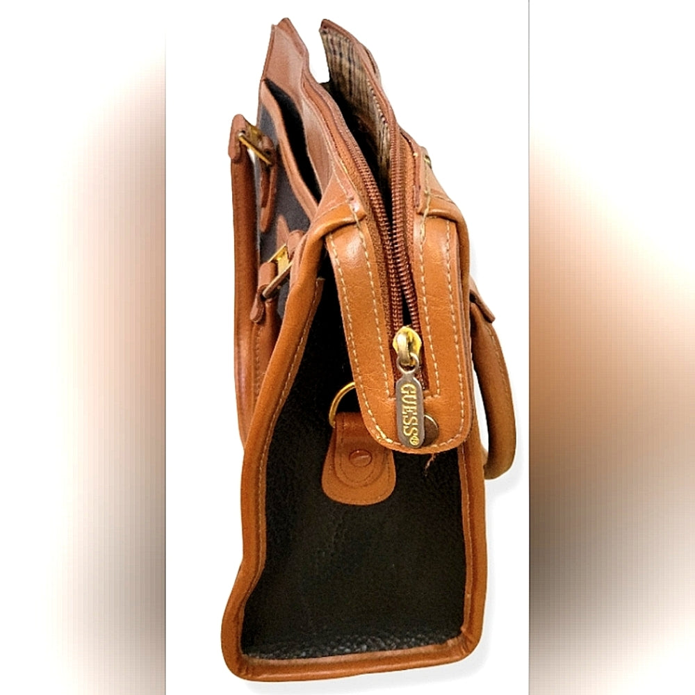 ✨ Midnight Heiress 🖤 Vintage Guess Satchel 90s Luxe Leather Hand Bag
