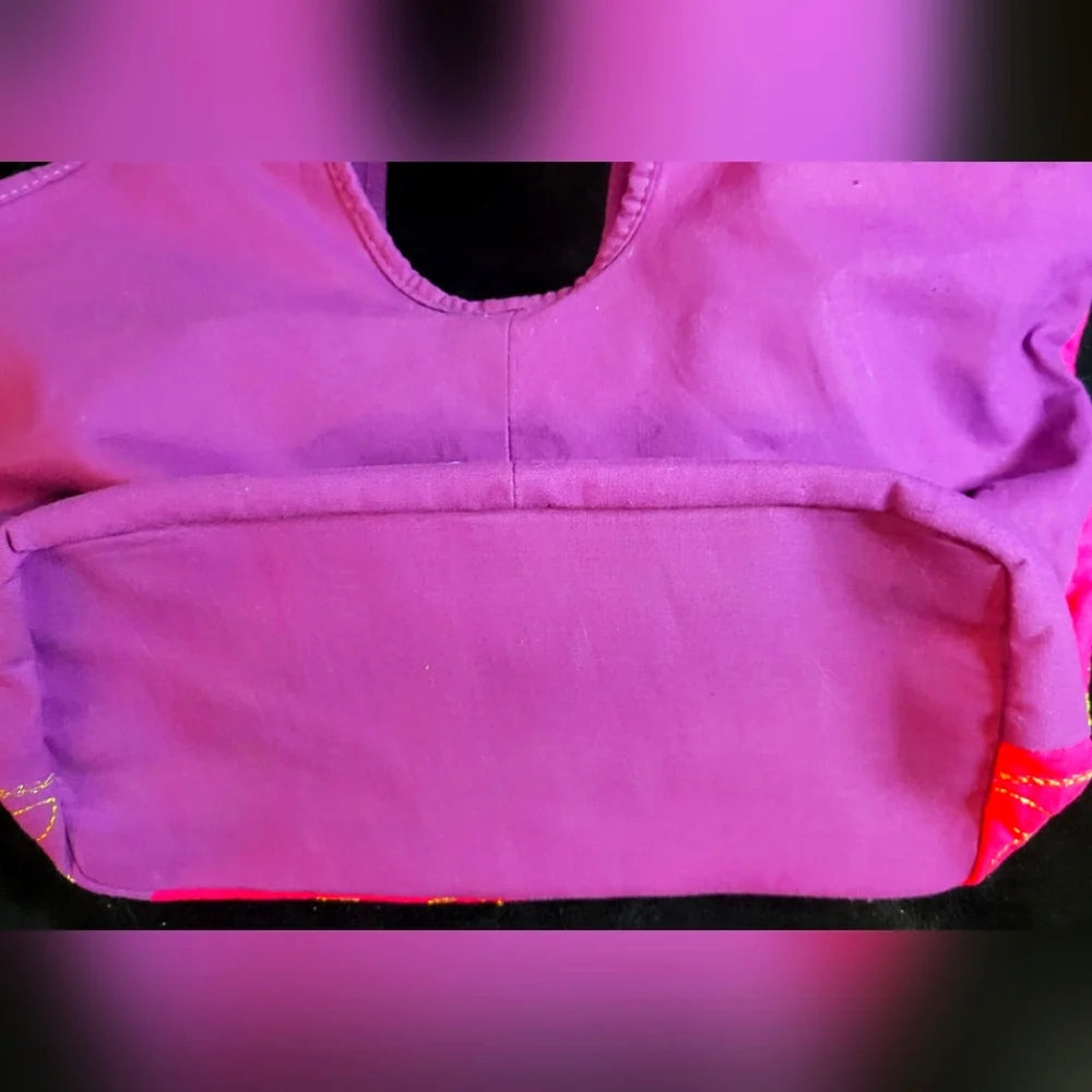 UNIQUE HAND MADE HOBO ✨ Boho Sunset Nomad Tote 🌺 Embroidered Gypsy Festival Bag Hand Crafted