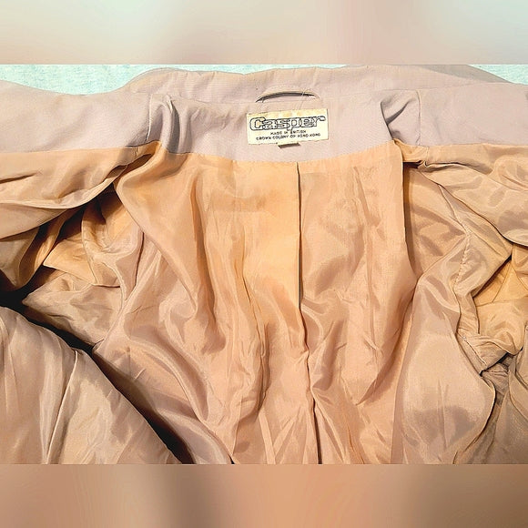 CLASSIC VINTAGE *RARE* ✨ Casper Dusty Rose Trench Coat Chic Winter Class