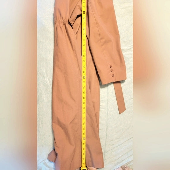 CLASSIC VINTAGE *RARE* ✨ Casper Dusty Rose Trench Coat Chic Winter Class