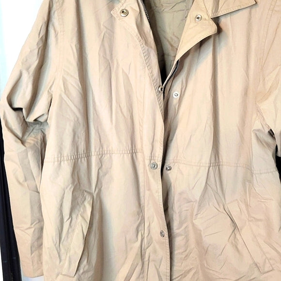 Vintage London Fog Beige Trench Coat Classic Straight Cut Cold Weather Chic 🧥✨