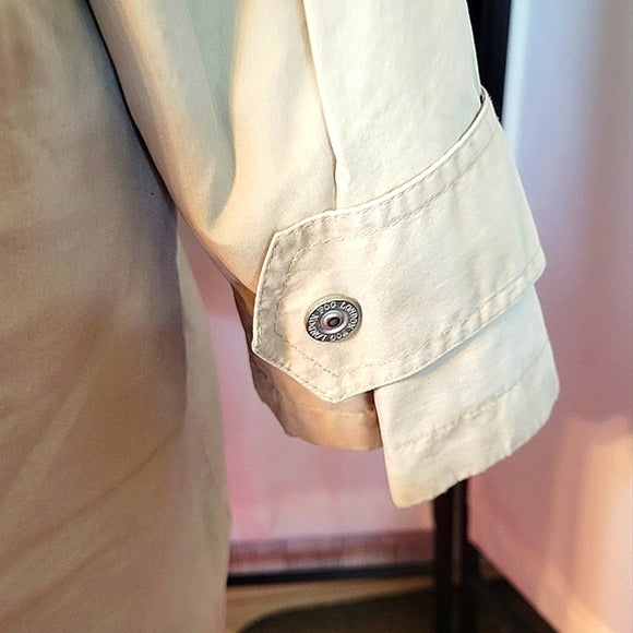 Vintage London Fog Beige Trench Coat Classic Straight Cut Cold Weather Chic 🧥✨