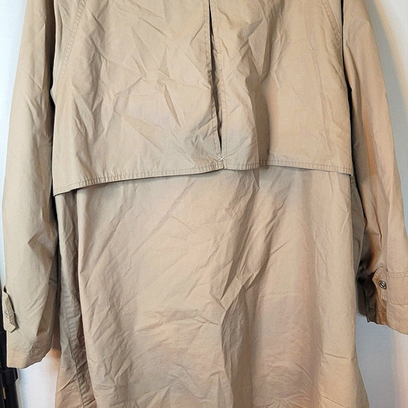 Vintage London Fog Beige Trench Coat Classic Straight Cut Cold Weather Chic 🧥✨
