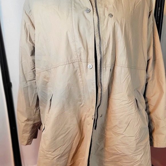 Vintage London Fog Beige Trench Coat Classic Straight Cut Cold Weather Chic 🧥✨