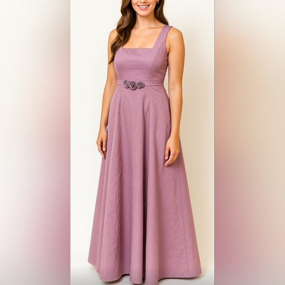 🌸 Vintage Jessica McClintock Lavender Elegance Rosette Waist Garden Party Gown