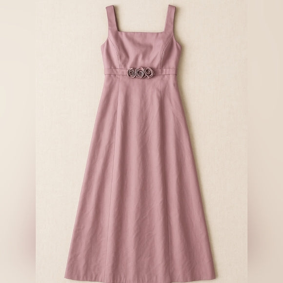 🌸 Vintage Jessica McClintock Lavender Elegance Rosette Waist Garden Party Gown