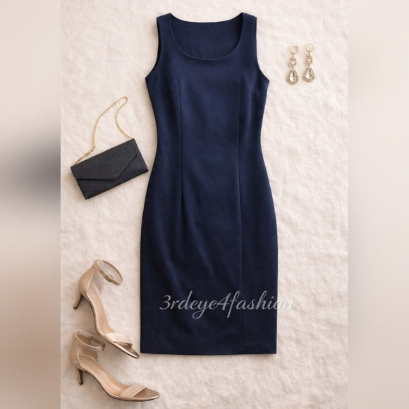 👗✨ MM by Michelle Navy Sheath Dress | Classic Work-to-Dinner ✨👗