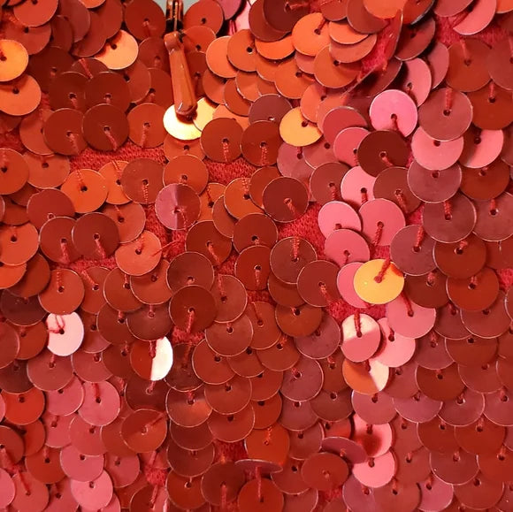 Vintage Luxe Carmen Marc Valvo Red Sequin Cocktail Mini Dress ✨🔥 Holiday Glam