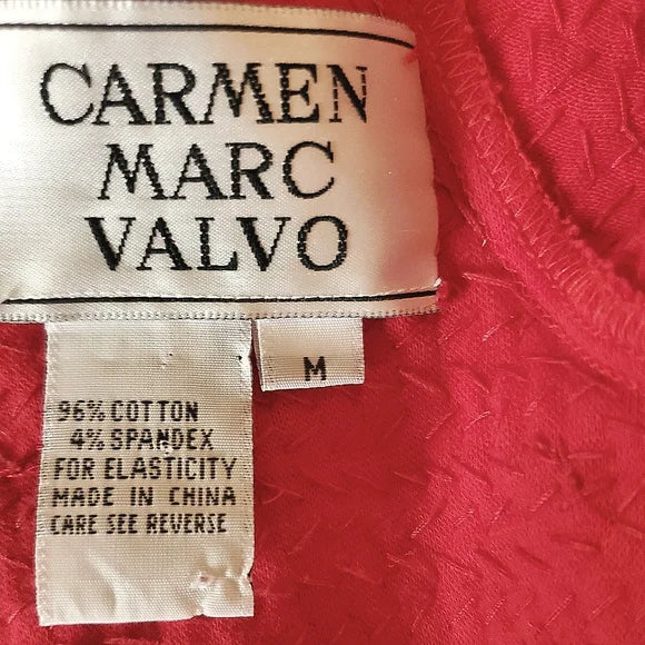 Vintage Luxe Carmen Marc Valvo Red Sequin Cocktail Mini Dress ✨🔥 Holiday Glam