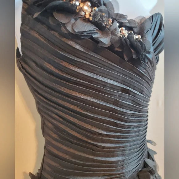 L.A. Couture Boutique ✨ One-Shoulder Black Formal Cocktail Mini Dress NWT ✨