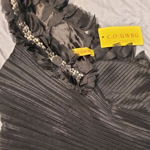 L.A. Couture Boutique ✨ One-Shoulder Black Formal Cocktail Mini Dress NWT ✨