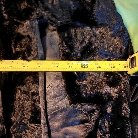 🖤 Vintage Black Faux Fur Stole Capelet ✨ Date Night Glam 🖤 Alden