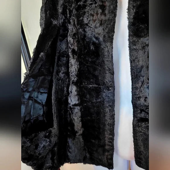 🖤 Vintage Black Faux Fur Stole Capelet ✨ Date Night Glam 🖤 Alden