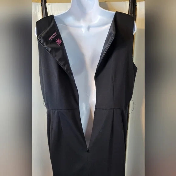 🖤🤍 Signature by Robbie Bee Striped Jacket & Black Sheath Dress Set | Power Workwear