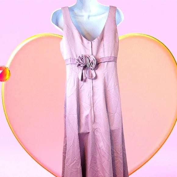 🌸 Vintage Jessica McClintock Lavender Elegance Rosette Waist Garden Party Gown