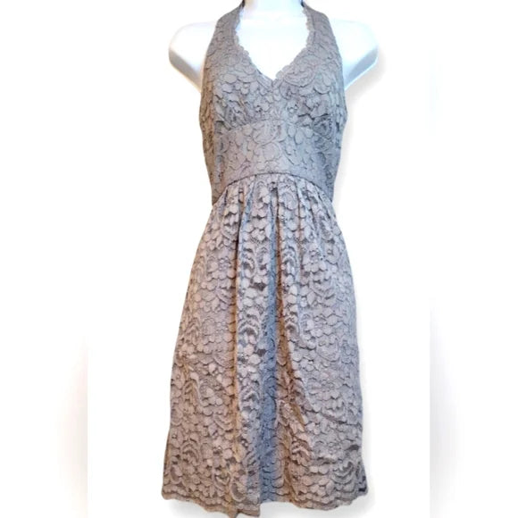 NWT David’s Bridal Lace Halter Dress 🤍 Beach Wedding • Bridesmaid