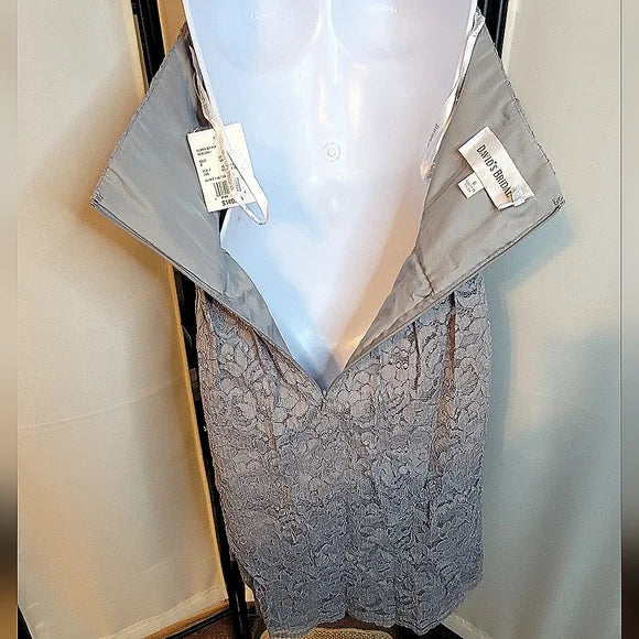 NWT David’s Bridal Lace Halter Dress 🤍 Beach Wedding • Bridesmaid