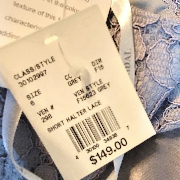 NWT David’s Bridal Lace Halter Dress 🤍 Beach Wedding • Bridesmaid