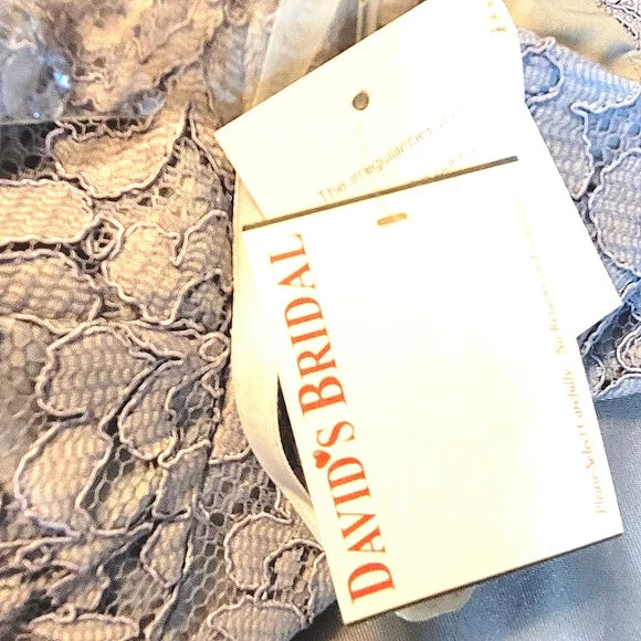 NWT David’s Bridal Lace Halter Dress 🤍 Beach Wedding • Bridesmaid