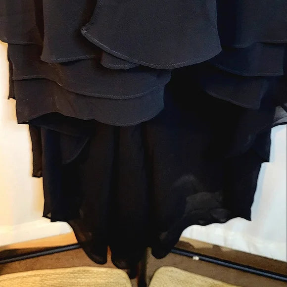 Sexy and Glamorous Spaghetti Strap Tiered Chiffon high low Dress LBD gorgeous 😍 City Chic