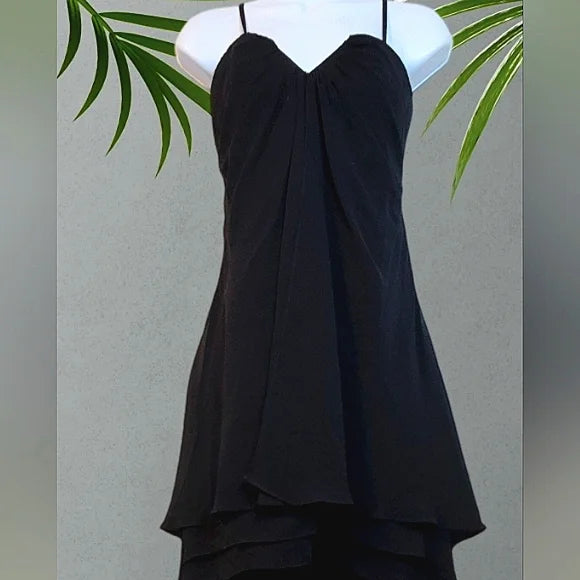 Sexy and Glamorous Spaghetti Strap Tiered Chiffon high low Dress LBD gorgeous 😍 City Chic