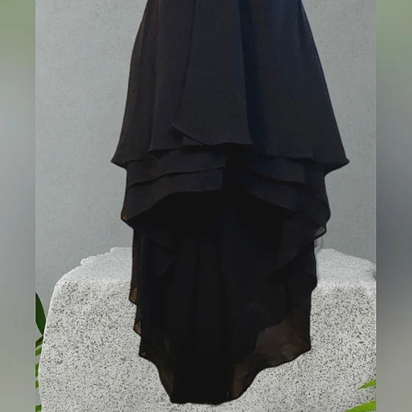 Sexy and Glamorous Spaghetti Strap Tiered Chiffon high low Dress LBD gorgeous 😍 City Chic