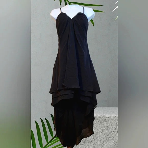 Sexy and Glamorous Spaghetti Strap Tiered Chiffon high low Dress LBD gorgeous 😍 City Chic