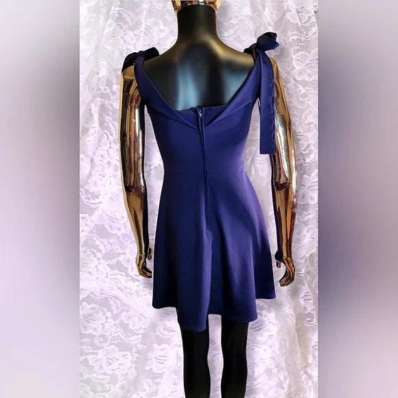 💙 Off-Shoulder Fit & Flare Mini Dress | Petite Juniors Cocktail Party 🎉✨