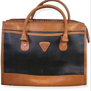 ✨ Midnight Heiress 🖤 Vintage Guess Satchel 90s Luxe Leather Hand Bag