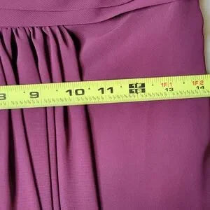 David’s Bridal Plum Strapless Bridesmaid Gown – Sweetheart Chiffon Maxi