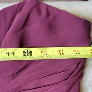 David’s Bridal Plum Strapless Bridesmaid Gown – Sweetheart Chiffon Maxi