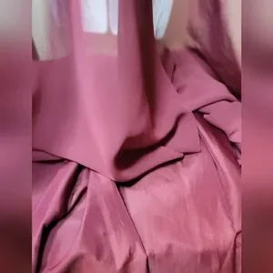 David’s Bridal Plum Strapless Bridesmaid Gown – Sweetheart Chiffon Maxi