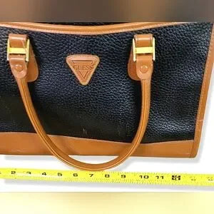 ✨ Midnight Heiress 🖤 Vintage Guess Satchel 90s Luxe Leather Hand Bag